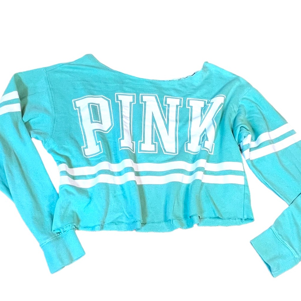 PINK over-sized crop sweatshirt